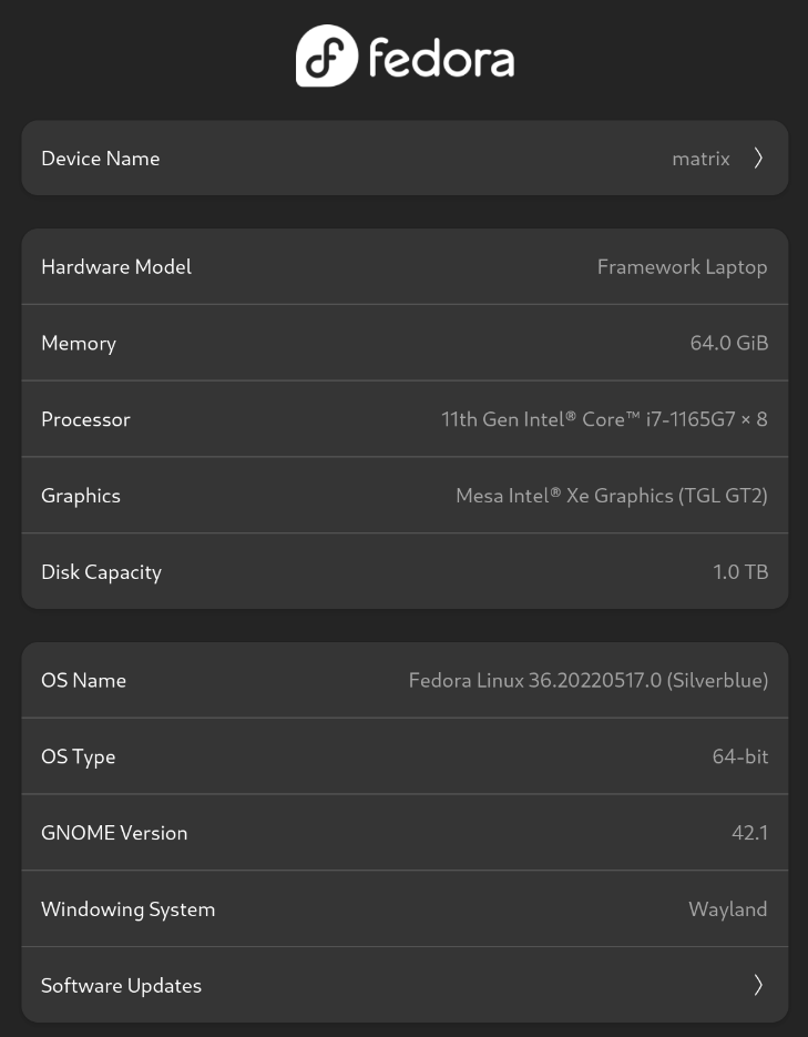Fedora + GNOME